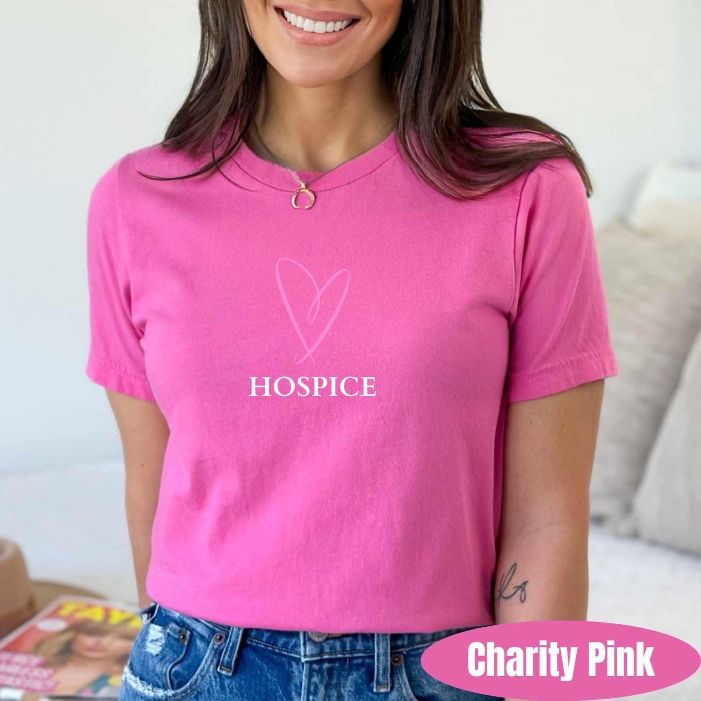 Hospice Nurse Valentine's Day T-Shirt: Hearts RN Nursing Tee