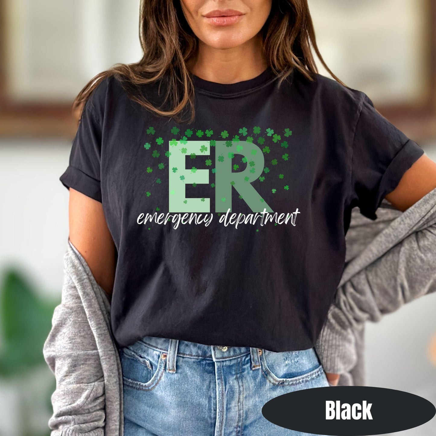 ER St Patricks Day Shirt: Comfort Colors Emergency Room Tee