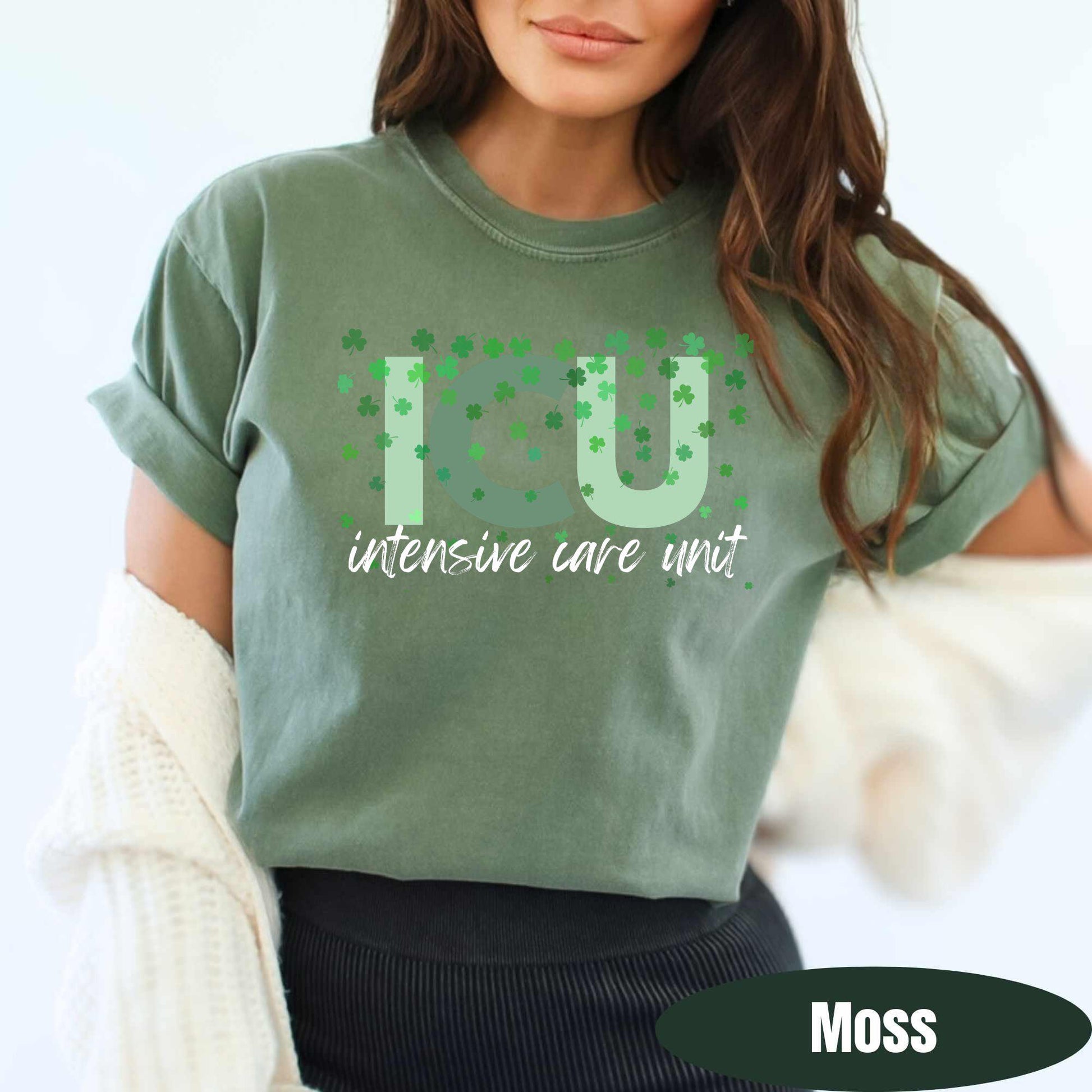 ICU Nurse St Patricks Day Shirt Comfort Colors Intensive Care Unit Nurse T-shirt RN St. Pattys Shirt ICU Rn T-shirt St Paddys Nurse Gift