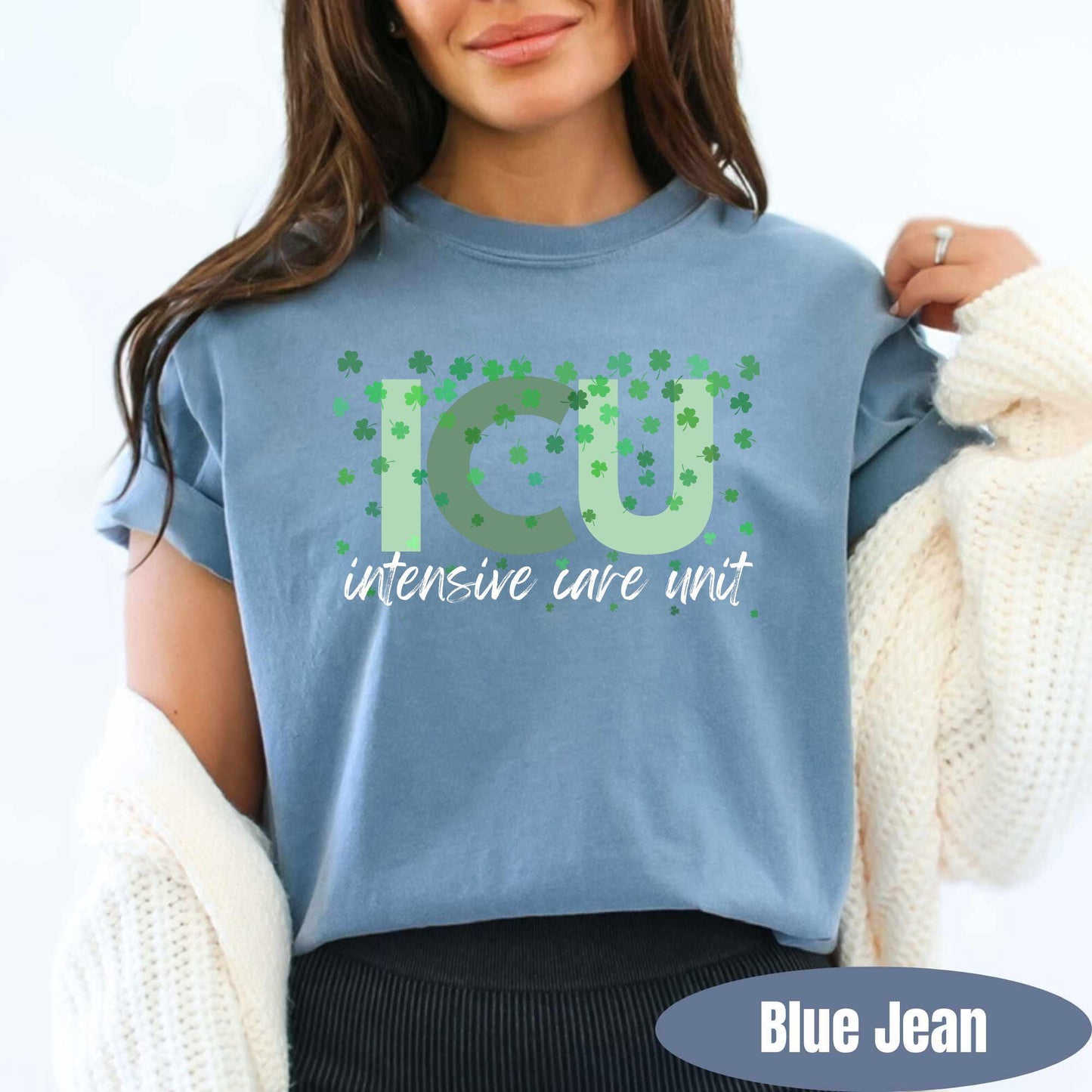 ICU Nurse St Patricks Day Shirt Comfort Colors Intensive Care Unit Nurse T-shirt RN St. Pattys Shirt ICU Rn T-shirt St Paddys Nurse Gift