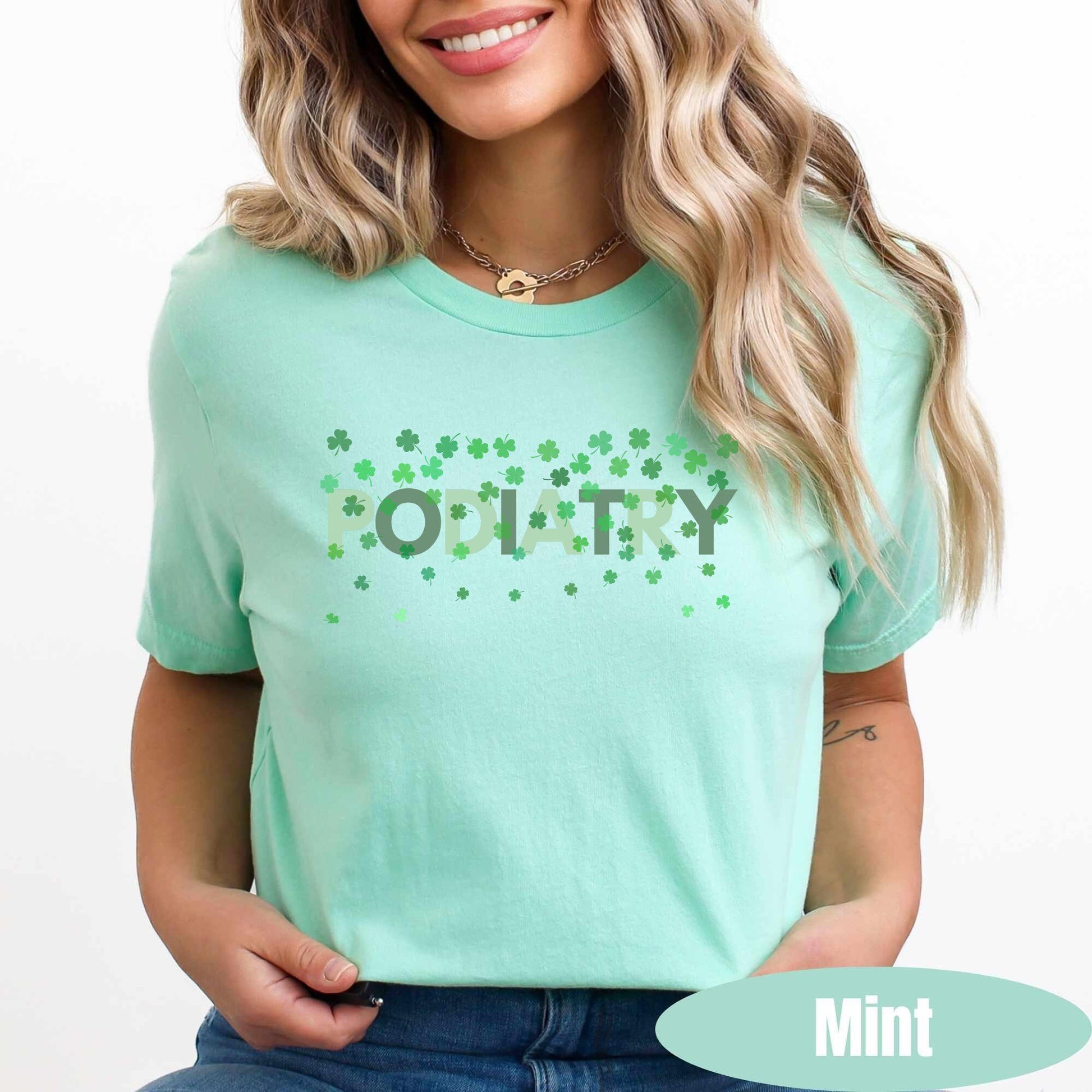 Podiatry St Patricks Day T-Shirt: Podiatry Nurse Tee