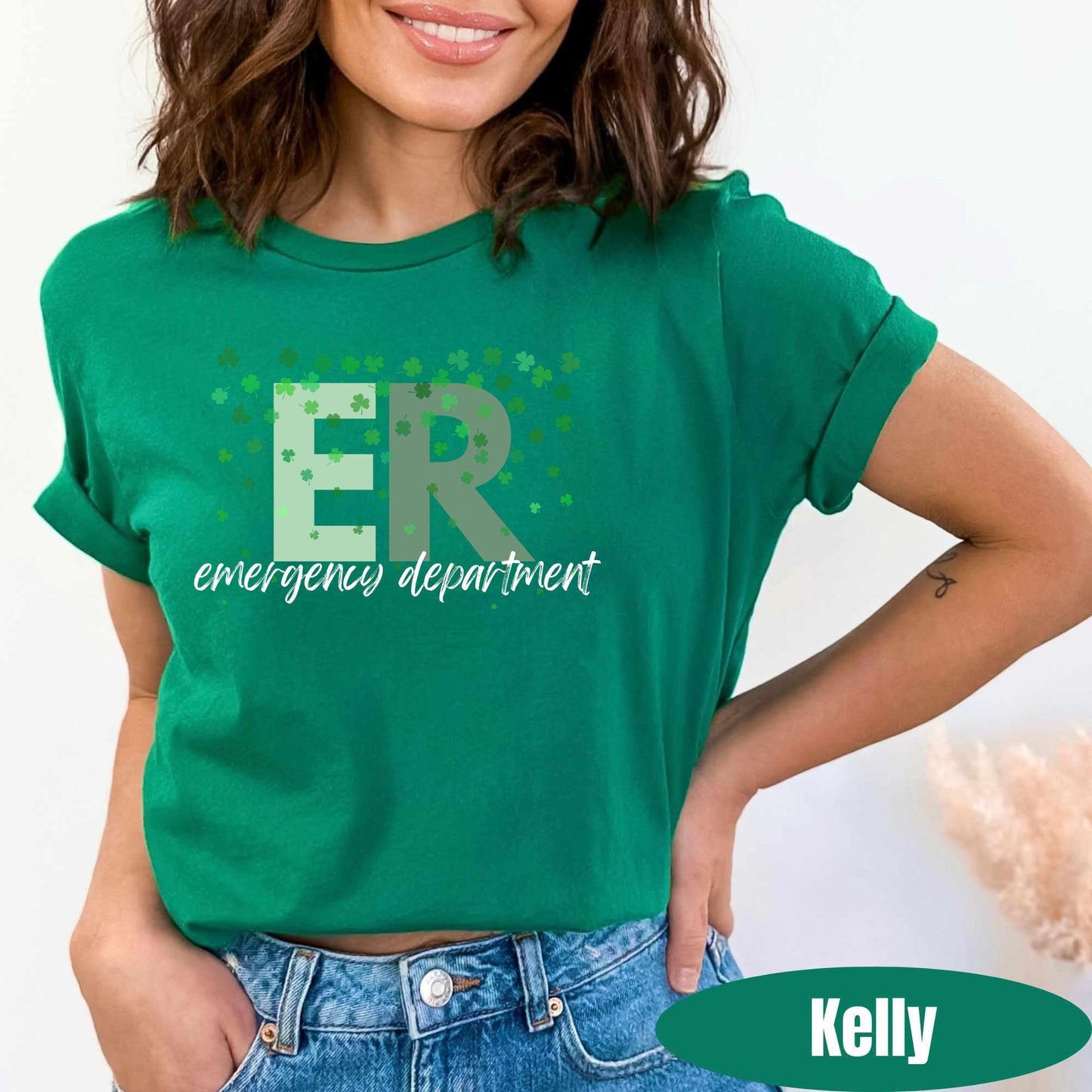 ER Shamrock St Patricks Day Shirt | Emergency Nurse Tee