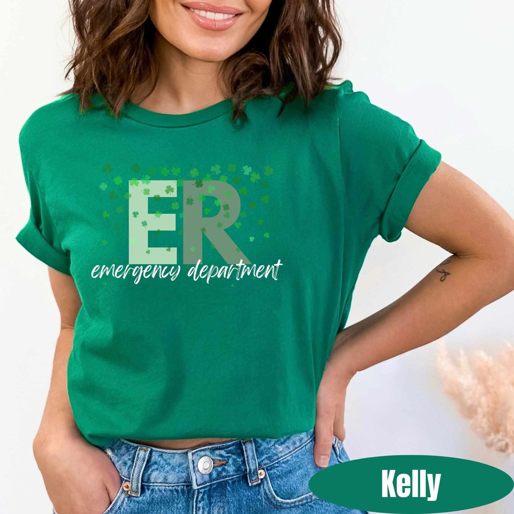 ER Shamrock St Patricks Day Shirt | Emergency Nurse Tee