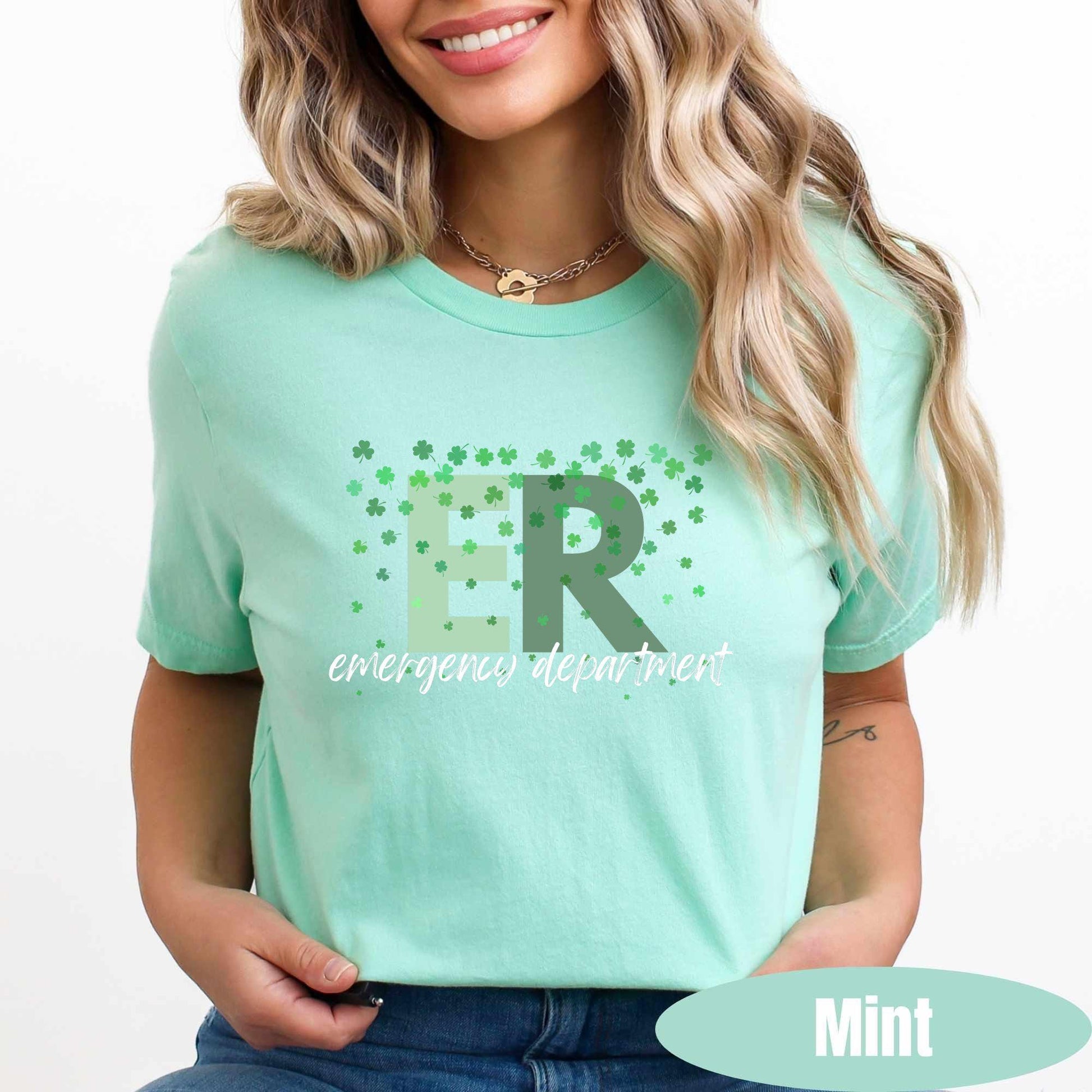 ER Shamrock St Patricks Day Shirt | Emergency Nurse Tee