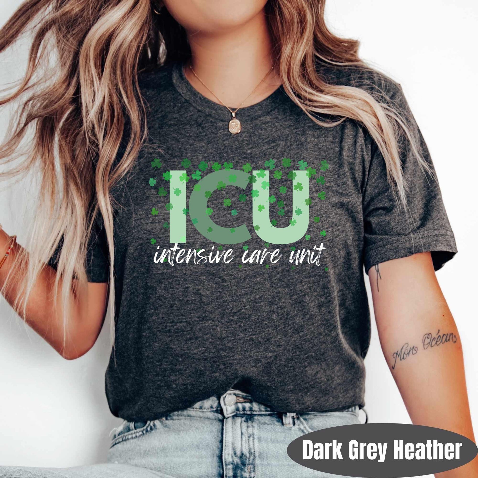 ICU Nurse St. Patrick's Day T-Shirt: Intensive Care Unit RN Gift