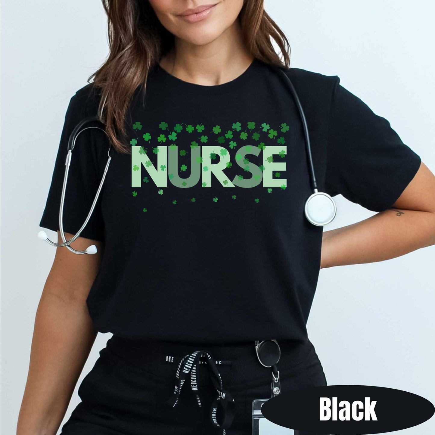 St. Patricks Day Nurse Shirt, RN Shamrock T-Shirt, Lucky Nurse Tee
