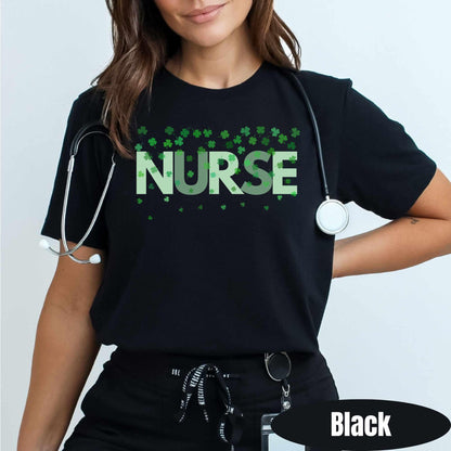 St. Patricks Day Nurse Shirt, RN Shamrock T-Shirt, Lucky Nurse Tee