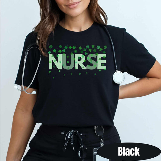 St. Patricks Day Nurse Shirt, RN Shamrock T-Shirt, Lucky Nurse Tee