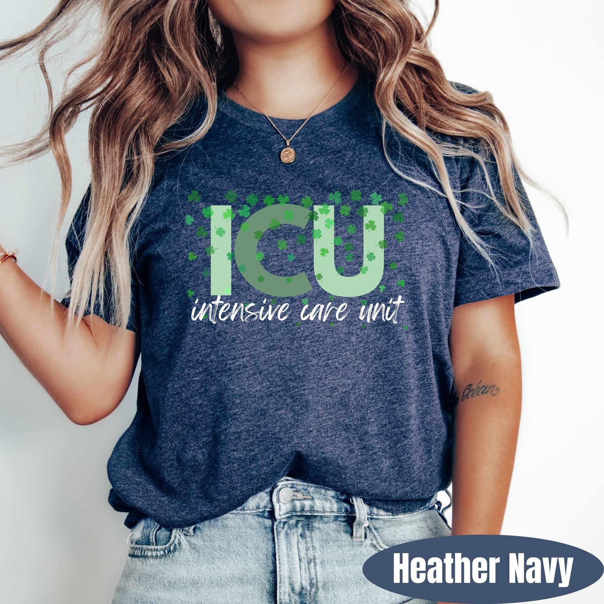 ICU Nurse St. Patrick's Day T-Shirt: Intensive Care Unit RN Gift