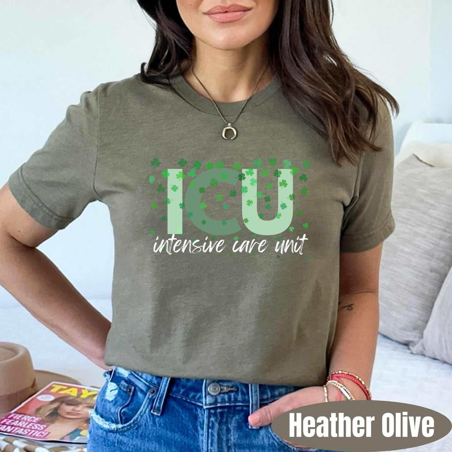 ICU Nurse St. Patrick's Day T-Shirt: Intensive Care Unit RN Gift