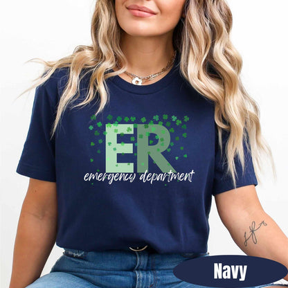 ER Shamrock St Patricks Day Shirt | Emergency Nurse Tee
