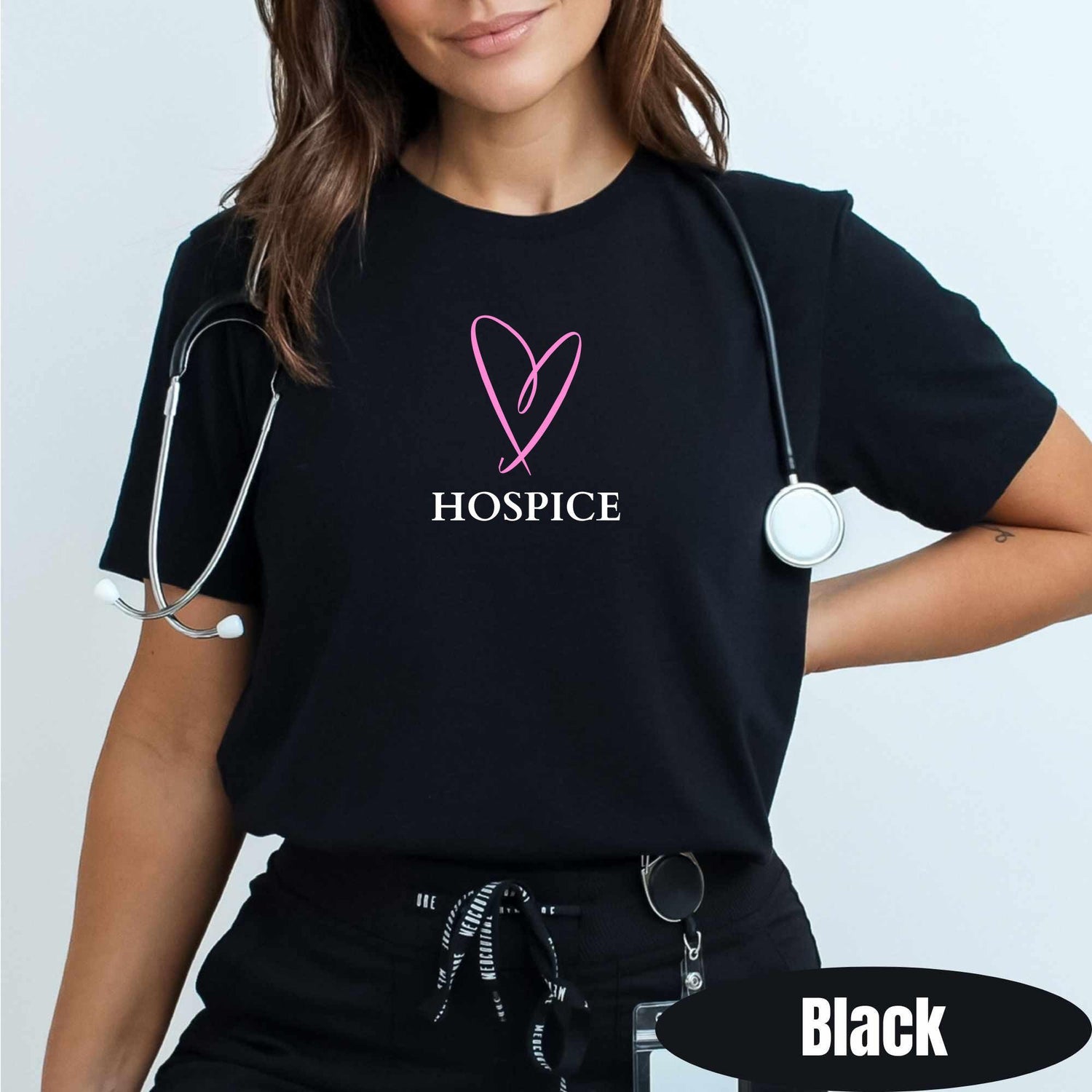 Hospice Nurse Valentine's Day T-Shirt: Hearts RN Nursing Tee