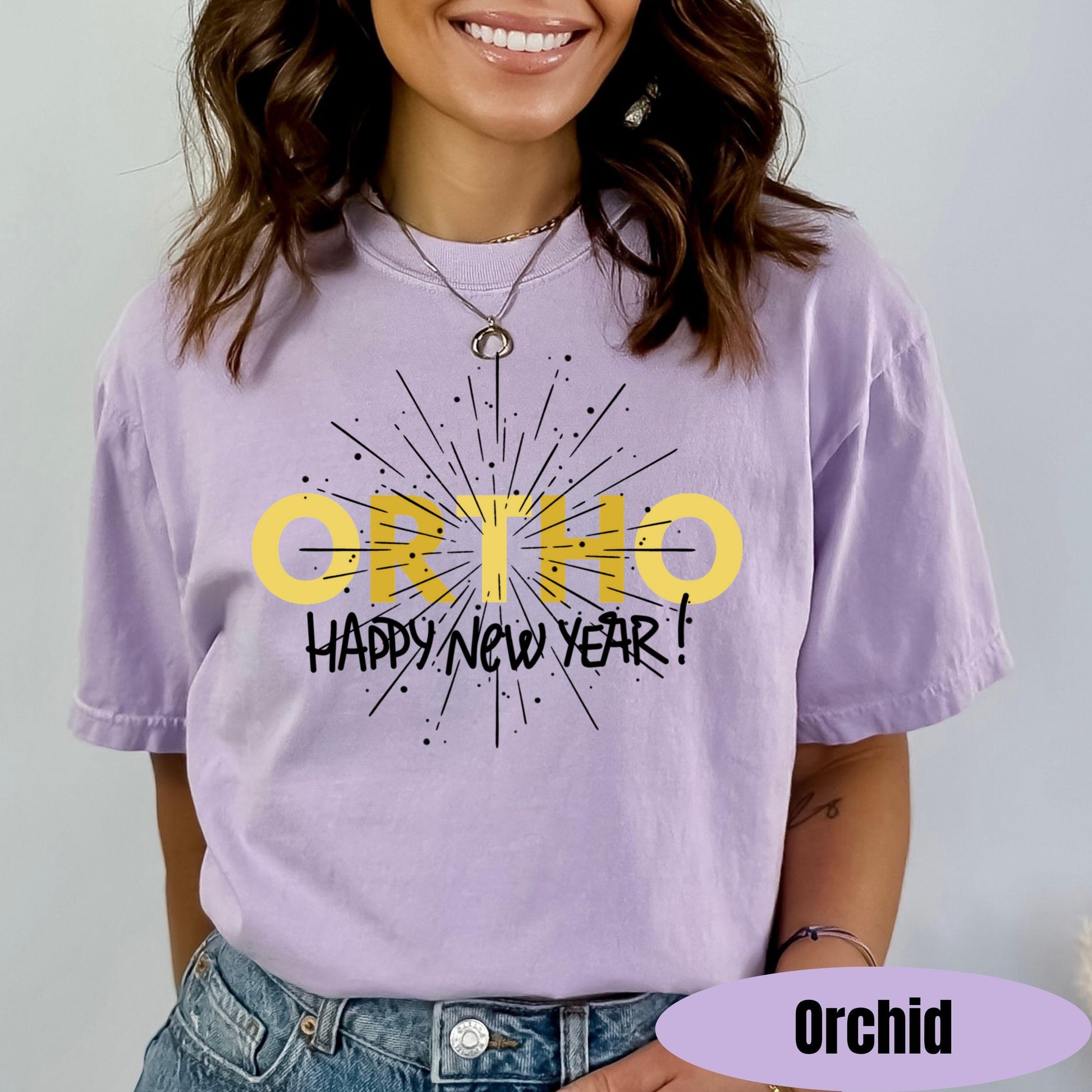 Orthopedic Nurse New Year Shirt | Gold Firework Team Tee for Ortho Staff | Orthodontics Tshirt