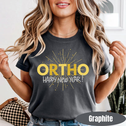 Orthopedic Nurse New Year Shirt | Gold Firework Team Tee for Ortho Staff | Orthodontics Tshirt
