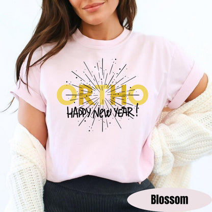 Orthopedic Nurse New Year Shirt | Gold Firework Team Tee for Ortho Staff | Orthodontics Tshirt