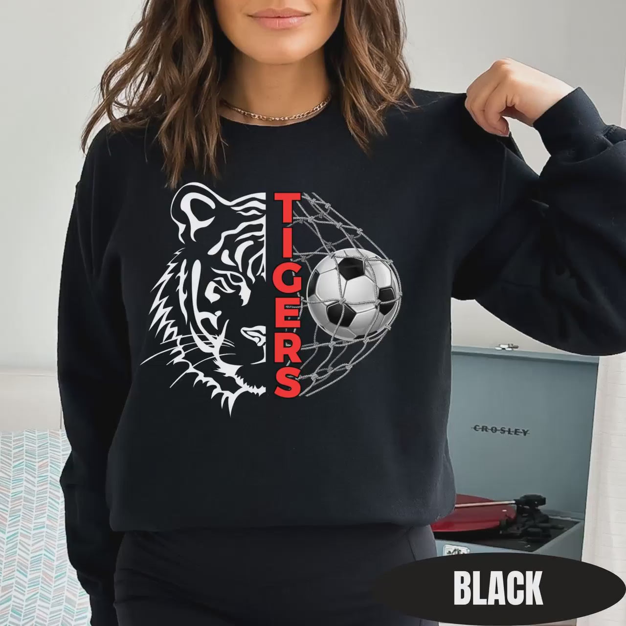 Tigers Soccer Sweatshirt: Cheer For Your Player