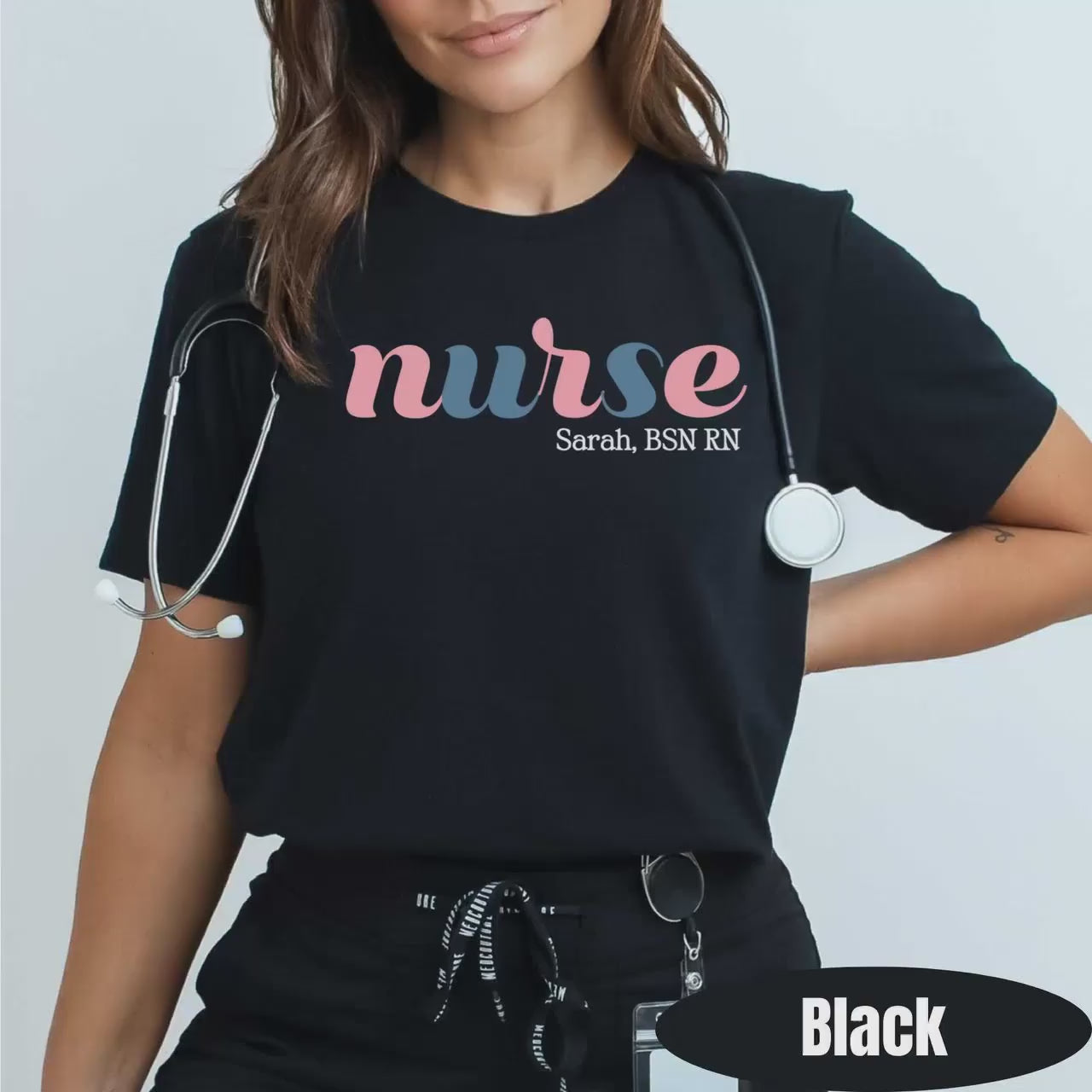 Custom Nurse Name & Title Shirt, Personalized Professional Nursing Tee, BSN RN LPN Gift