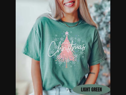Comfort Colors Christmas Tree T-Shirt: Merry Christmas Holiday Tee