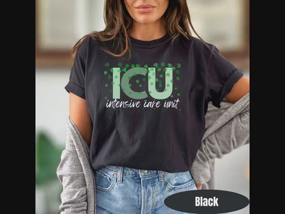 ICU Nurse St Patricks Day Shirt Comfort Colors Intensive Care Unit Nurse T-shirt RN St. Pattys Shirt ICU Rn T-shirt St Paddys Nurse Gift