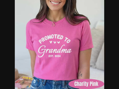 Promoted to Grandma Shirt | Mimi/Gigi/Nana T-Shirt | Gender Reveal Gift