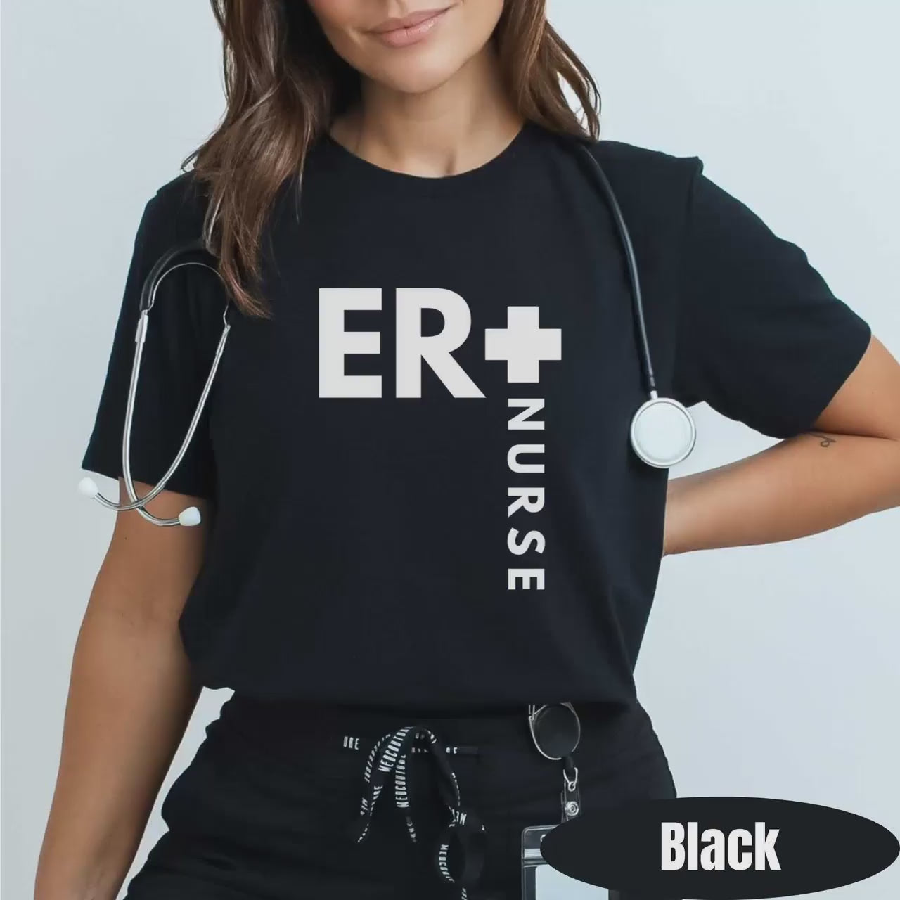 Emergency RN vertical design T-Shirt | Modern ER Nurse Shirt | Emergency Department