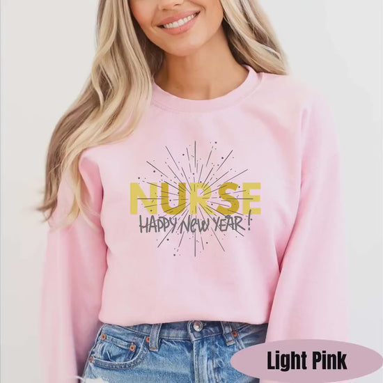 New Year Nurse Sweatshirt Healthcare New Years Eve Sweater Nurse NYE Group Pullover Retro Disco Ball Nurse Apparel Medical Sweatshirt 2025