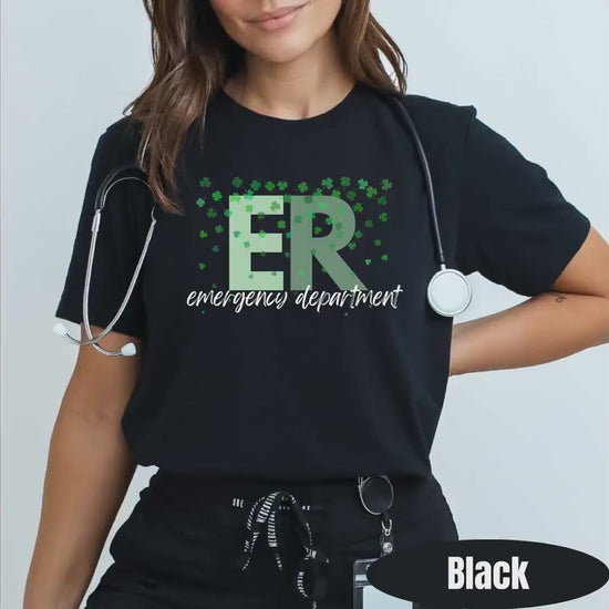 ER Shamrock St Patricks Day Shirt | Emergency Nurse Tee