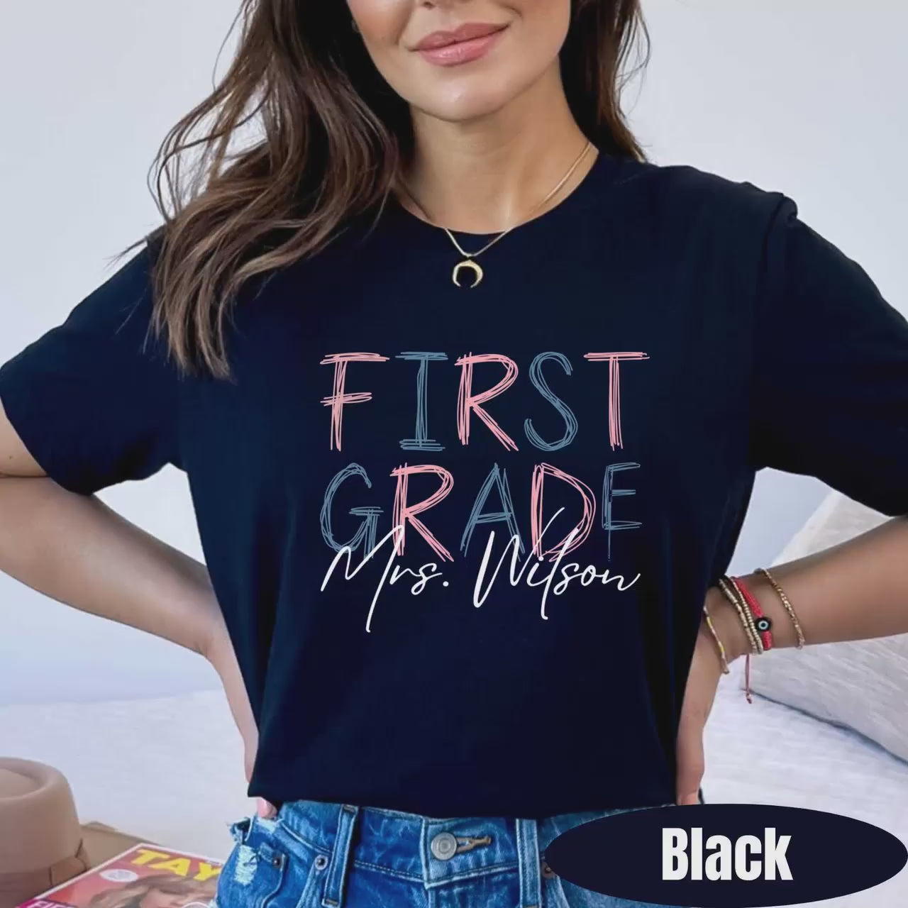 Custom First Grade Teacher Shirt, Back to School Team Apparel