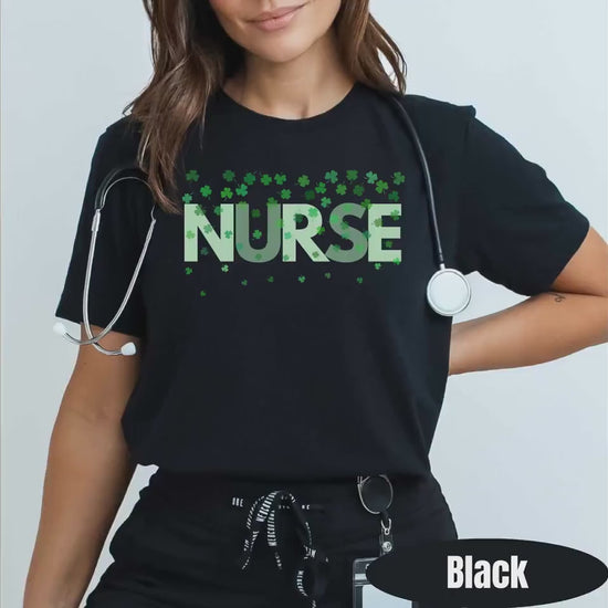 St. Patricks Day Nurse Shirt, RN Shamrock T-Shirt, Lucky Nurse Tee