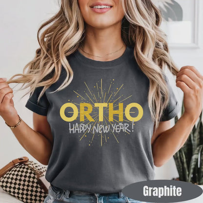Orthopedic Nurse New Year Shirt | Gold Firework Team Tee for Ortho Staff | Orthodontics Tshirt
